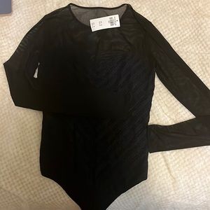 Abercrombie Black Mesh Bodysuit
